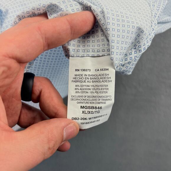 Wrangler George Strait Shirt Men's XL Blue Check Short Sleeve Western Cowboy - Picture 5 of 8